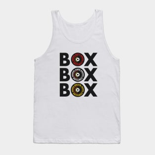 Box Box Box Infographic F1 Tyre Compound Design Tank Top